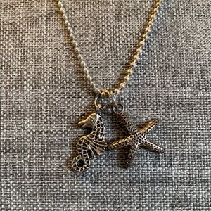 Seahorse and Starfish Pendant Necklace